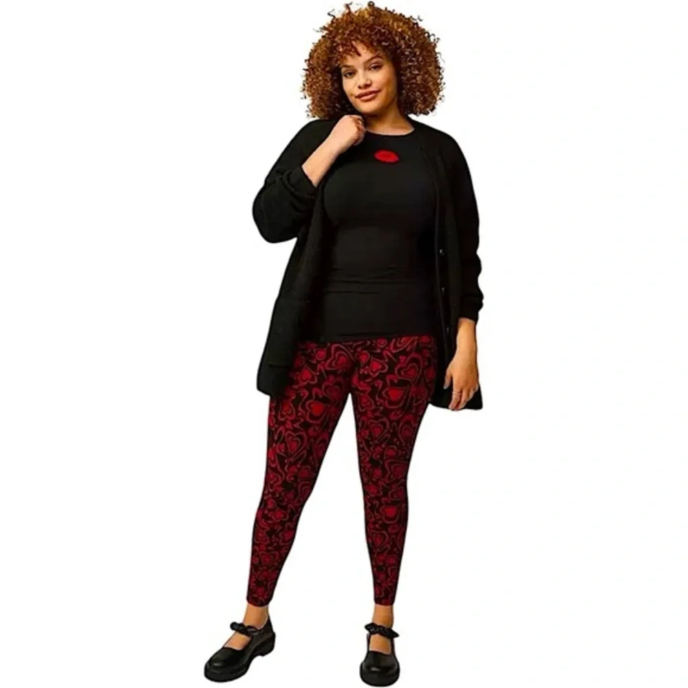 TORRID Swirling Hearts Full Length Leggings NWT‎ Size 2X
